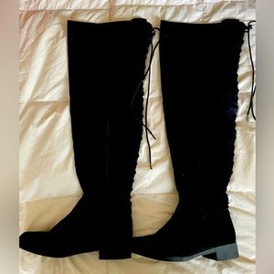 Thigh High Faux Suede Boots
